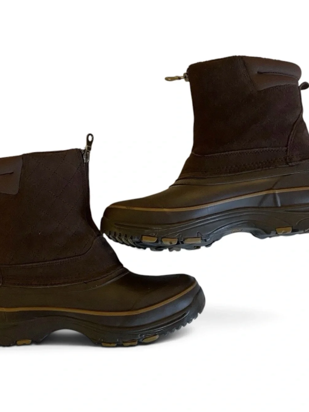 Bass CORDOVA Women’s Brown VTG Y2K Duck Boots Leather Upper Waterproof Snow Sz 7